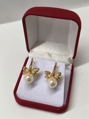 Aros Perla con Moño