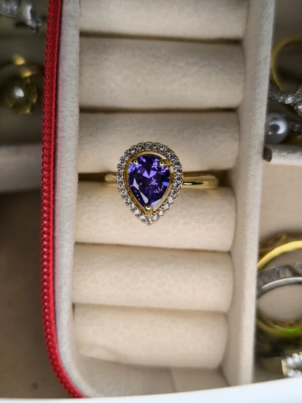 anillo gota Dorado