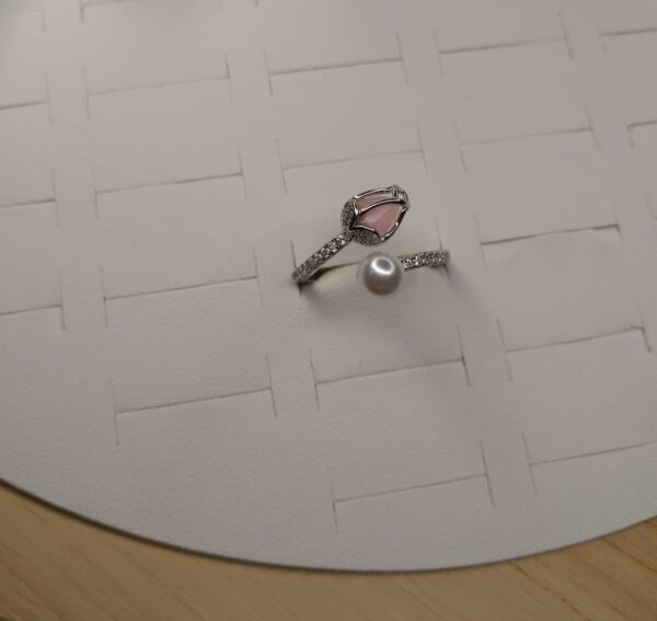 anillo tulipán rosa
