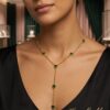 collar corbatero corazones verde