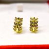 Argollitas hojitas strass