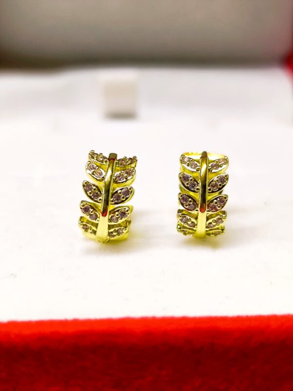 Argollitas hojitas strass