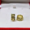 Argollitas hojitas strass