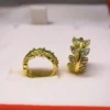 Argollitas hojitas strass