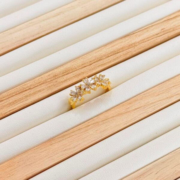 Anillos flores cristal