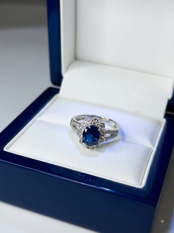 Anillo flor azul 💙