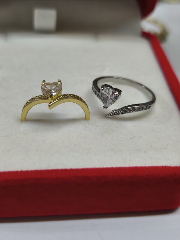 Anillo corazón cristal