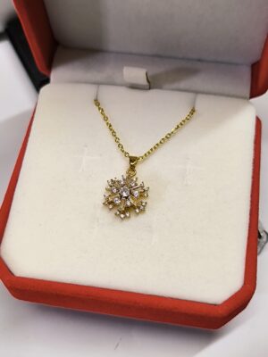 Collar copo de nieve giratorio 💫