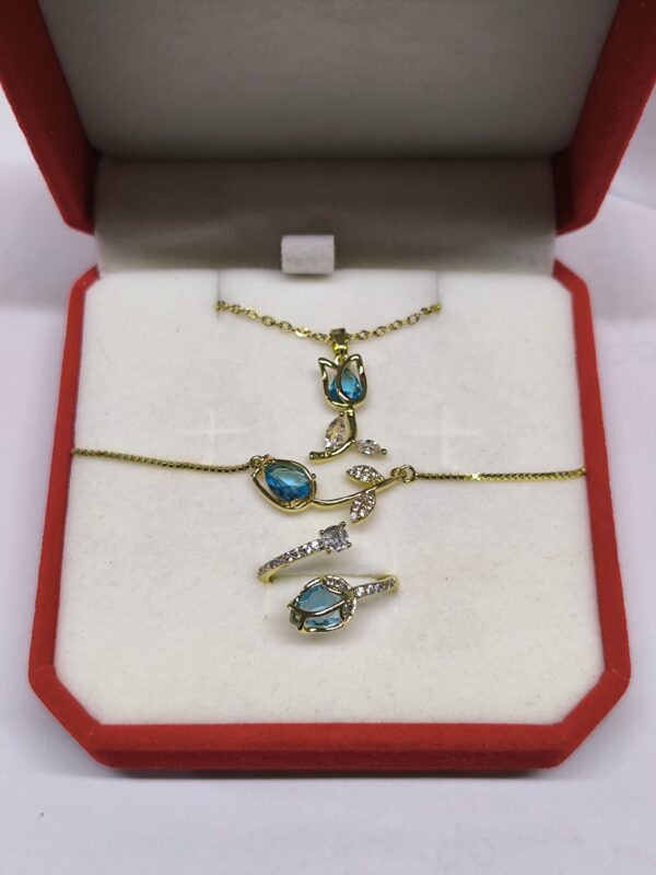 Conjunto tulipán turquesa 🌷