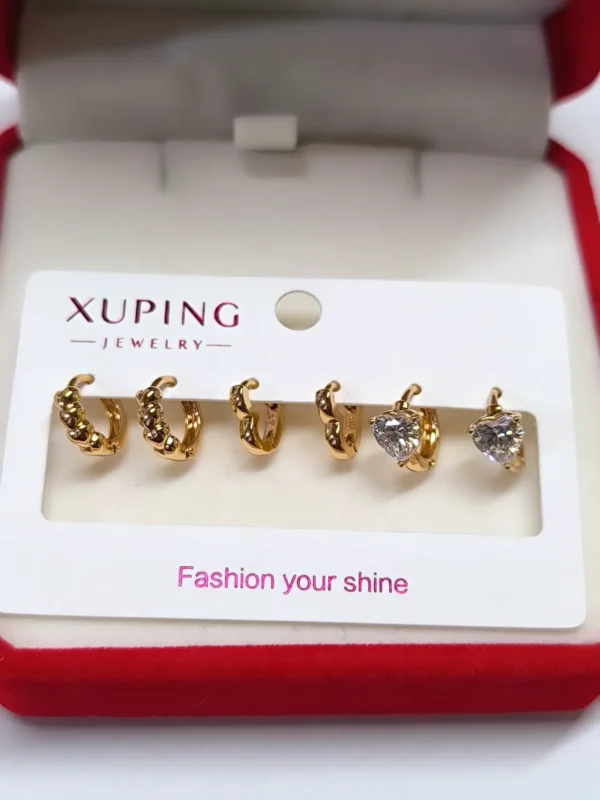 Argollitas corazón Xuping